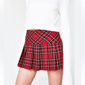 Sexy Forplay Red Plaid Pleated Skirt Naughty Costume M/L Halloween cosplay
